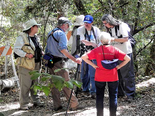 Jennifer helps to orient the group (Donna Schulman, photo)
